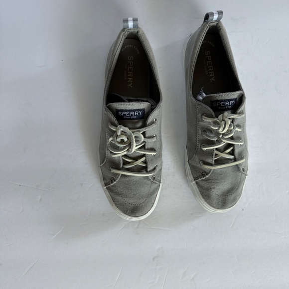 Sperry Top- Sider Crest Vibe Gray Canvas Sneaker Size 8 - Picture 2 of 14